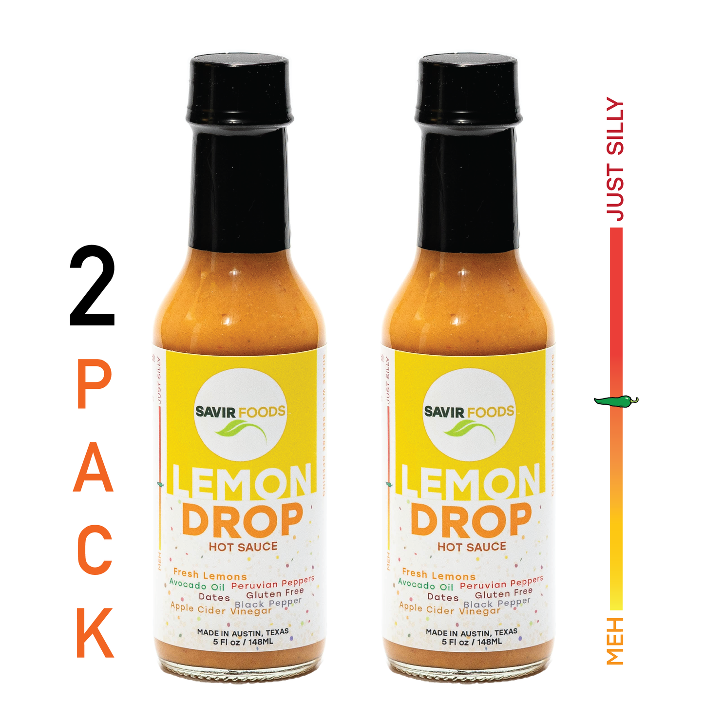 Savir Foods Lemon Drop Hot Sauce 2 Pack