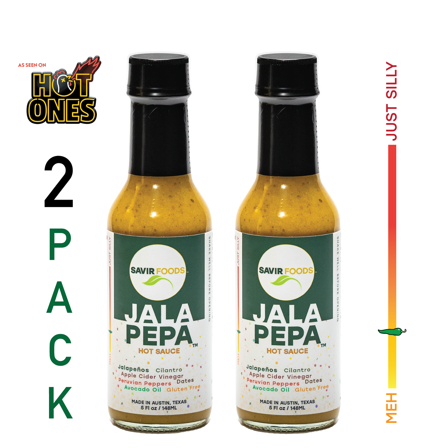 Savir Foods Jala Pepa Hot Sauce 2 Pack